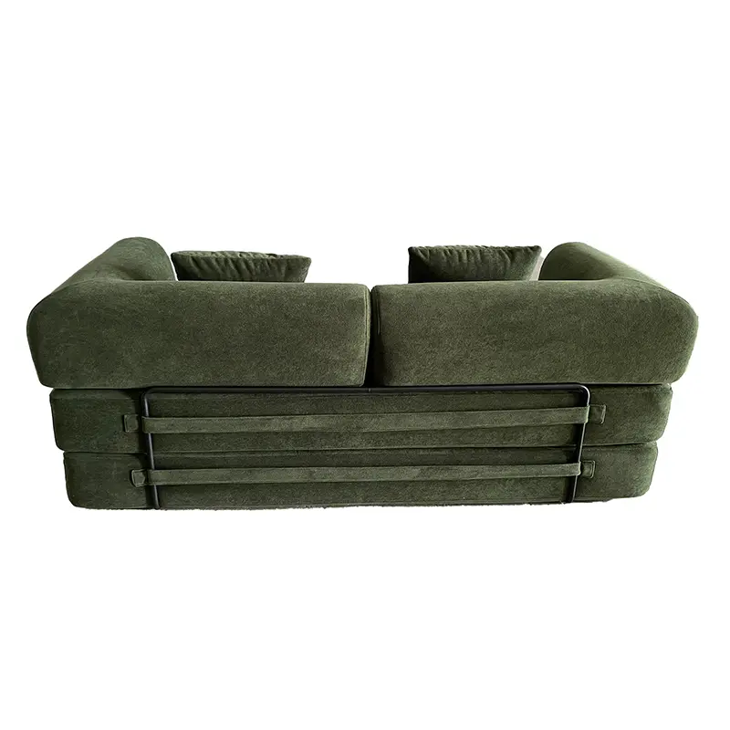 Modern compression sofa foldable sofa bed with metal stand (4).jpg