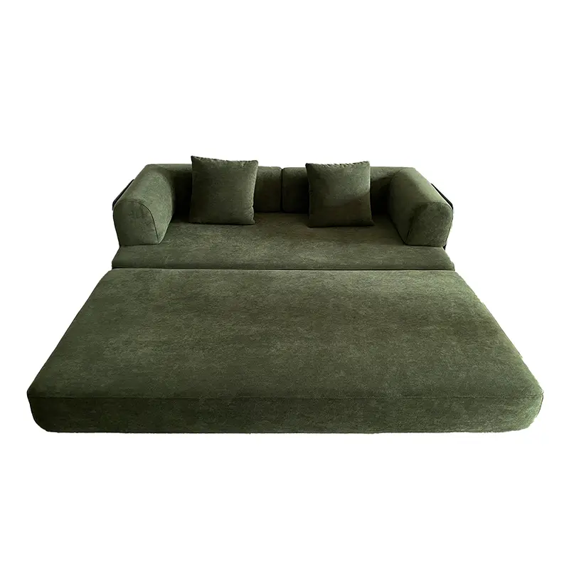 Modern compression sofa foldable sofa bed with metal stand (5)