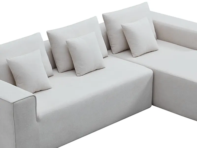 Modern Simple L-Shaped Vacuum Compression Sofa Set, Triple Seater for Living Room, Stylish & Compact